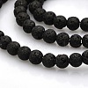 Natural Lava Rock Round Beads Strands G-N0120-18-4mm-1
