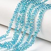 Electroplate Transparent Glass Beads Strands EGLA-A034-T4mm-T09-1