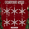Snowflake Glass Pendant Decoration HJEW-GO00054-2
