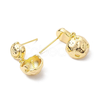 Brass Studs Earrings Findings KK-K360-31G-1