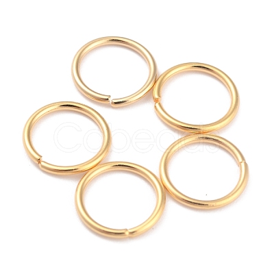 Rack Plating Brass Open Jump Rings KK-O139-18R-G-1