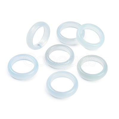 Dyed & Heated Natural Agate Finger Rings for Women RJEW-Z075-02Q-1