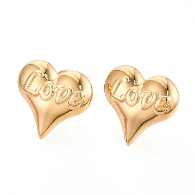 304 Stainless Steel Stud Earrings EJEW-T047-07G-1