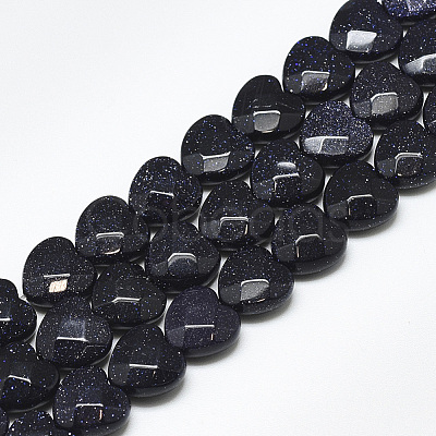 Synthetic Blue Goldstone Beads Strands X-G-S357-E01-19-1