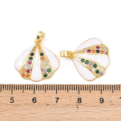 Brass Micro Pave Cubic Pendants KK-Z140-15G-1