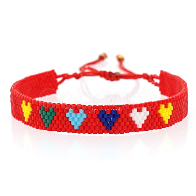 Bohemian Glass Seed Beaded Braided Bead Bracelets for Women NO2145-1