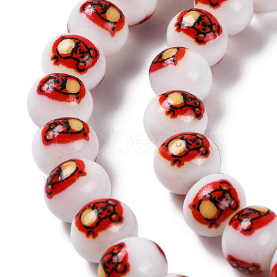Printing Glass Beads for Necklaces Bracelets Making GLAA-B020-02A-05-1