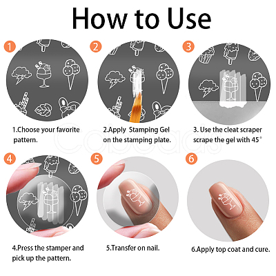Stainless Steel DIY Nail Art Templates MRMJ-WH0092-032-1