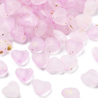 Frosted Transparent Acrylic Beads OACR-F013-04-1