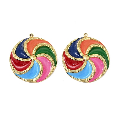 304 Stainless Steel Enamel Pendants STAS-T068-79G-1