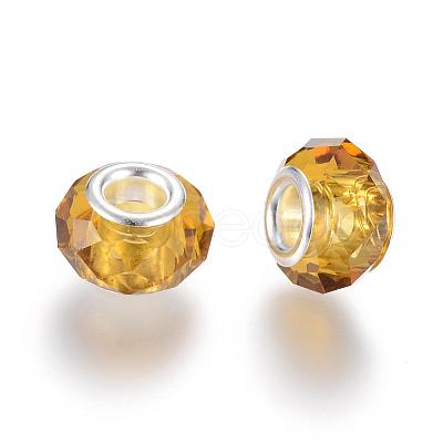 Handmade Glass European Beads GPDL25Y-72-1