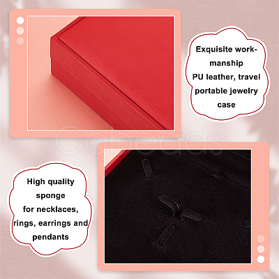 Square PU Leather with Lint Jewelry Storage Box AJEW-WH0505-86B-01-1