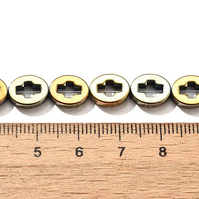 Electroplated Synthetic Non-magnetic Hematite Beads Strands G-L613-Z01-02K-1