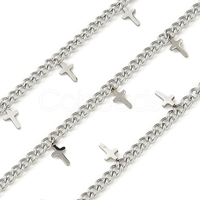 304 Stainless Steel Curb Chains CHS-K017-08A-P-1