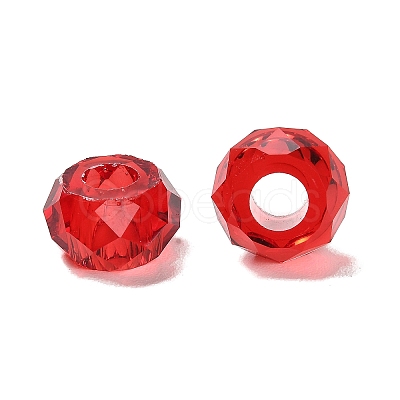 Transparent Resin European Beads RESI-B020-05G-1
