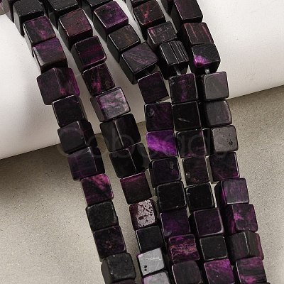 Natural Dyed White Jade(Imitation Charoite) Beads Strands GG-CBA0743-G02-1