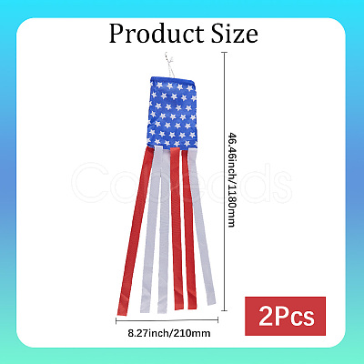 Independence Day Cloth Column Windsock Flag AJEW-WH20017-74A-1