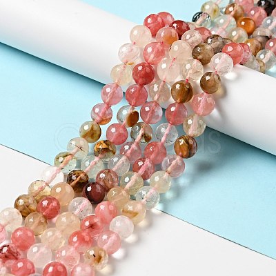 Cherry Quartz Glass Beads Strands G-P476-01D-01-1