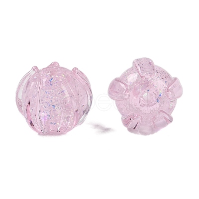 Handmade Gold Foil Lampwork Glass Beads FOIL-K003-03A-1