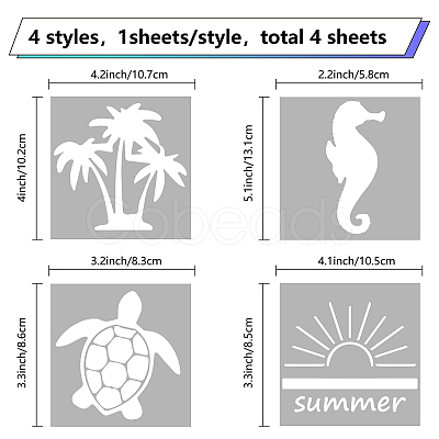 4Pcs 4 Styles PET Waterproof Self-adhesive Car Stickers DIY-WH0308-255J-1