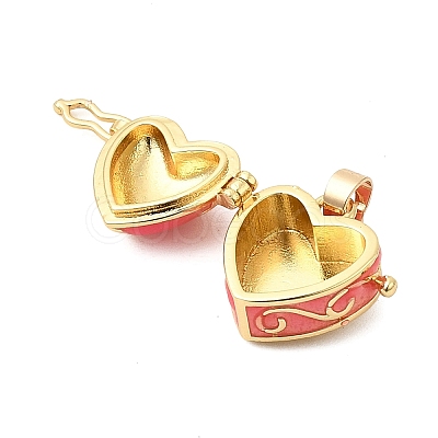 Brass Enamel Prayer Box Pendants KK-CJC0013-17G-02-1