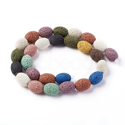 Natural Lava Rock Beads Strands G-F671-03B-09-1