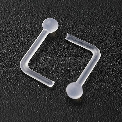 Acrylic L-Shaped Nose Ring AJEW-YW0001-06A-1