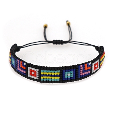 Miyuki Seed Braided Bead Bracelet BJEW-P269-14-1