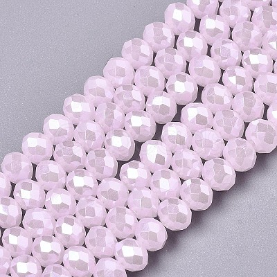 Electroplate Glass Beads Strands X-EGLA-A034-J6mm-A03-1