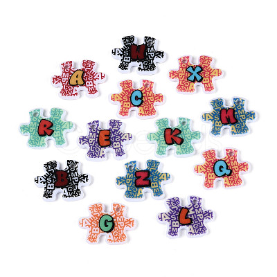 Printed Opaque Acrylic Pendants MACR-N018-11-1