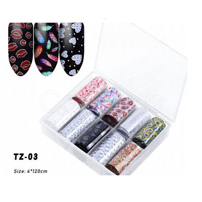 10Rolls Nail Art Transfer Stickers MRMJ-R091-11-1