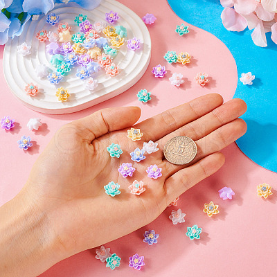 120Pcs 6 Colors Opaque Resin Cabochons CRES-TA0001-28-1