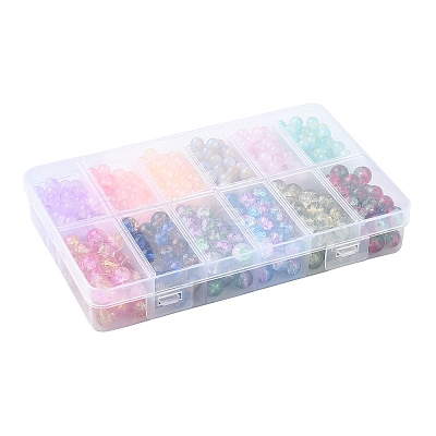 708Pcs 12 Styles Glass Round Beads DGLA-YW0001-15-1