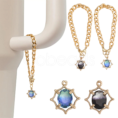 DIY Oval Cup Charms Jewelry Making Kit DIY-SP0001-78-1