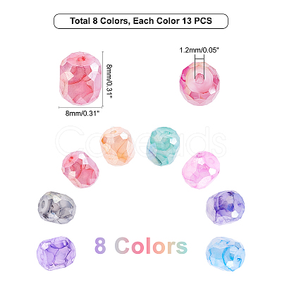 Opaque Baking Paint Glass Beads Strands EGLA-PH0001-21-1