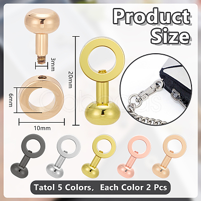 10Pcs 5 Colors Brass Clasps FIND-AR0006-61-1