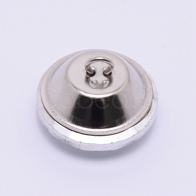 Glass Rhinestone Button BUTT-WH0015-21E-01-1
