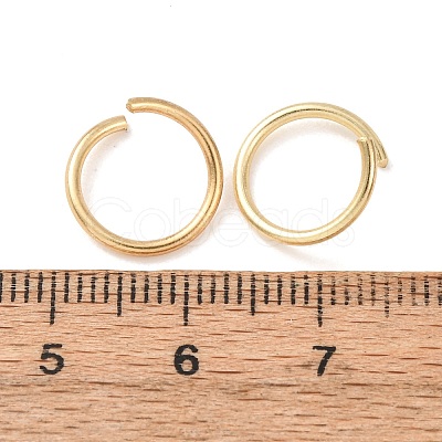 Brass Open Jump Rings KK-G604-08G-13-1