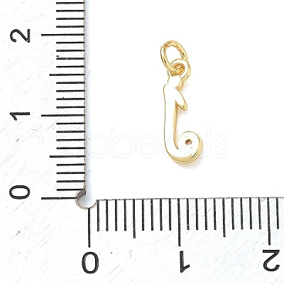Brass Micro Pave Clear Cubic Zirconia Charms KK-D289-66G-J-1