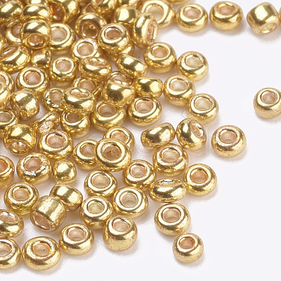 Plated 3/0 Glass Seed Beads SEED-Q025-2mm-D01-1