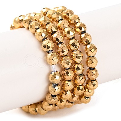 Electroplated Synthetic Non-magnetic Hematite Beads Strands X-G-H027-B01-03-1