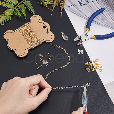 PandaHall Elite DIY Figaro Chain Necklace Making Kits DIY-PH0008-38-1