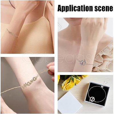 12Pcs 4 Colors Half Finished Rack Plating Brass Chain Bracelets KK-NB0002-71-1