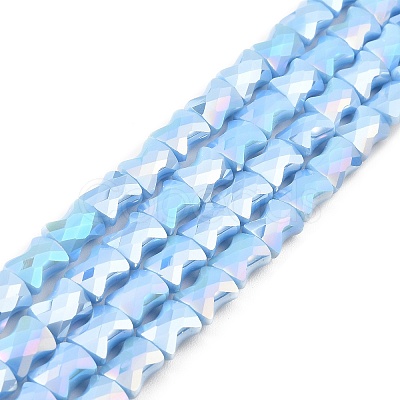 AB Color Plate Glass Beads Strands EGLA-P051-06A-B06-1