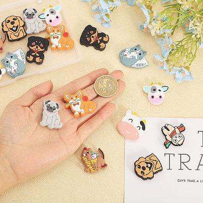18Pcs 9 Styles Silicone Focal Beads SIL-CA0002-87-1