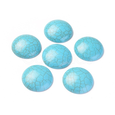 Synthetic Turquoise Cabochons TURQ-L031-035-1