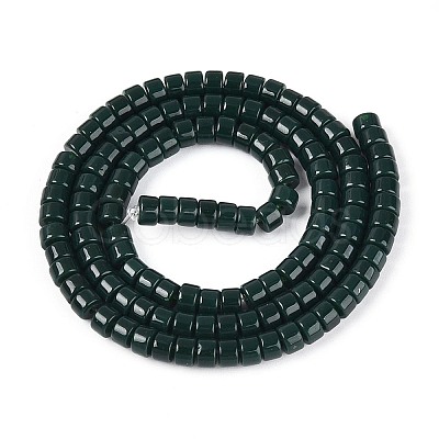 Opaque Solid Color Glass Beads Strands GLAA-N026-2x4mm-10-1
