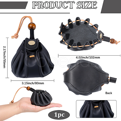 Cowhide Drawstring Coin Purses AJEW-WH20049-45C-1