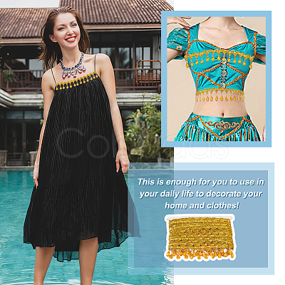 Polyester Tassel Lace Ribbon OCOR-WH0079-75F-1