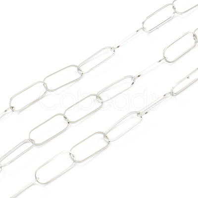 Tarnish Resistant 304 Stainless Steel Cable Chain STAS-B020-02P-1